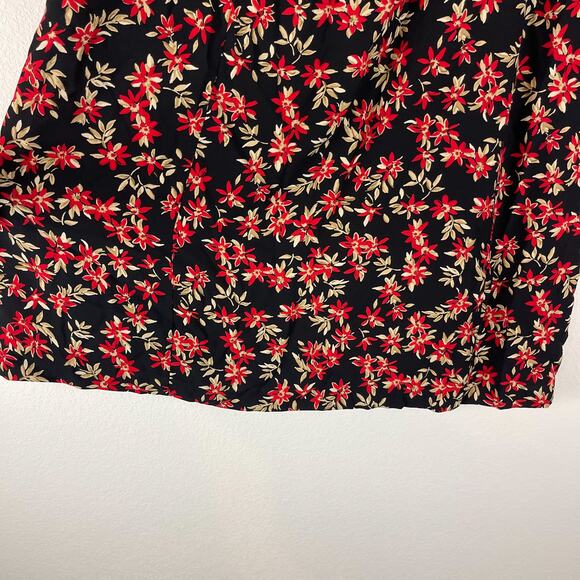 Pendleton Floral Maxi Skirt Womens XXL 2XL Black Red A-Line Casual - Picture 9 of 10